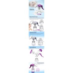 Gdeal 150ml Silicone Manual Hand-type BPA Free Breast Pump