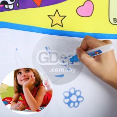 Gdeal Childrens Large Magical Monochrome Water Canvas Writing Drawing Educational Blanket