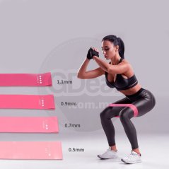 Gdeal Pink Gradient Pull Ring Four Pieces Yoga Resistance Ring Resistance Band Fitness Pull Rope
