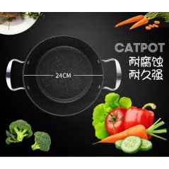Gdeal Set Of 2 Kitchen Non Stick Cookware Frying Pan Soup Wok With Lid Set