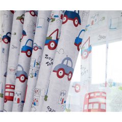 Gdeal GTE 1pcs Home Window Blackout Cartoon Car Curtain Punching Short Design Curtain Heat Insulation Langsir (100cm x 130cm)