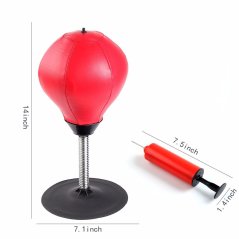 Gdeal Stress Relief Desktop Punching Ball with Strong Suction Cup Stress Buster Speed Bag Withstanding Crosses Hooks Office Toys For Adult Stress Ball With Pump