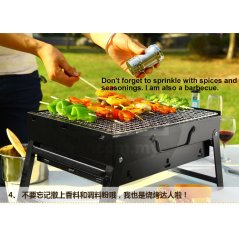 Gdeal BBQ Home Barbecue 3-5 People Outdoor Full set Portable Thick Folding Barbecue Shelf Tool