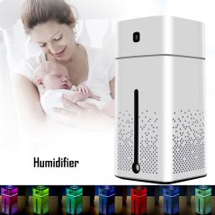 Gdeal LED 7 Colors Air Humidifier Purifier Ultrasonic Mist USB 1000ml