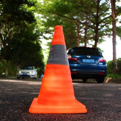 Gdeal Portable Telescopic Foldable Road Cone Traffic Warning Sign Traffic Cone Reflective Oxford Road Safety Facilities (40cm)