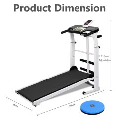 Gdeal Multi-Function Slimming Mini Walking Machine Home Exercise Fitness Gym Mini Foldable Running Manual Treadmill With Sit Up Stand