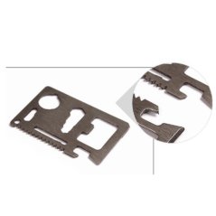 Jomz [IX] 11 in 1 Credit Card Sized Survival Tool Multipurpose Bottle Portable Multitool
