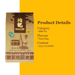KOON KEE Yuan Yang Premium Traditional Milk Tea (35g x 15 sachets)