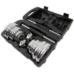 Gdeal Fitnessing Weight 15kg Spinlock Chrome Adjustable Dumbbell With Soft Grip Handle Set