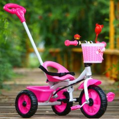 Gdeal Baby Tricycle Bike Three Wheels Baby Tricycle Stroller Children Bicycle Hand Push with Storage Basket - 3 Colors Available