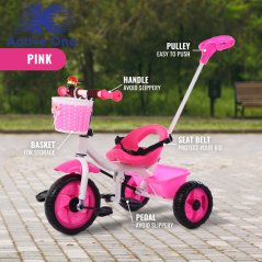 Gdeal Baby Tricycle Bike Three Wheels Baby Tricycle Stroller Children Bicycle Hand Push with Storage Basket - 3 Colors Available