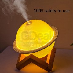 Moon Light Humidifier USB Night Light Bedroom Desktop Planet Light Air Purifier