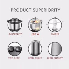 Gdeal Kitchen Automatic Minced Meat Cutting Machine Electric Chopper Stuffing Grinder