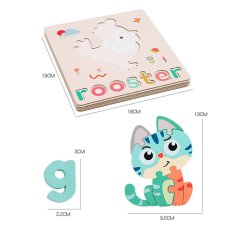 Gdeal Children Educational Toys Letter Matching Spelling Puzzles Word Games English Letter Cognitions