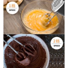 Gdeal Kitchen Hand Mixer Egg Beater Whisker Household Cooking Baking Kitchen Tools With 5 Speed Accelerator