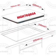 MIDEA Gas Cooker Tempered Glass Hob MGH-76Q60A built in