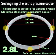 Hometech2u Electric Pressure Cooker Gasket Seal Ring Pressure Cooker Accessories Silicone Ring Pressure Cooker Pot Ring 2L 2.5L 2.8L 3L 4L 5L 6L