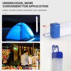 50W 80W LED Lithium Light Tube Rechargeable Tube Lamp Pasar Malam