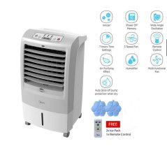 Hometech2u Midea Air Cooler Penyejuk Udara 15L with Remote Control MAC-120AR MAC-215F INCLUEDED 2 x Ice Pack
