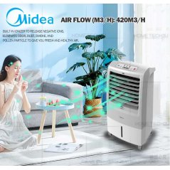 Hometech2u Midea Air Cooler Penyejuk Udara 15L with Remote Control MAC-120AR MAC-215F INCLUEDED 2 x Ice Pack