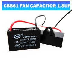 Hometech2u Fan Capasitor Motor Capacitor CBB61 1uf 1.2uf 1.5uf 1.8UF 2uf 2.5uf 3uf 3.5uf 4uf 4.5uf 5uf 6uf 8uf 10uf 12UF 14UF 16UF