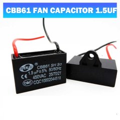 Hometech2u Fan Capasitor Motor Capacitor CBB61 1uf 1.2uf 1.5uf 1.8UF 2uf 2.5uf 3uf 3.5uf 4uf 4.5uf 5uf 6uf 8uf 10uf 12UF 14UF 16UF