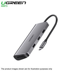 Ugreen 40873 100W 5 GBPS USB HUB USB-C TO HDMI/VGA Card Reader