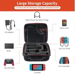 Nintendo Switch Hard Shell Carrying Protective Travel Cover Storage Bag