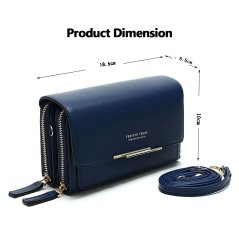 Gdeal Women New Wallet Korean Version Large Capacity Multifunction Shoulder and Long Clutch Bag Coin Purse