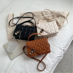 Gdeal Women Plain Color Small Bag Fashion Messenger Bag Western Style Diamond Simple Handbag