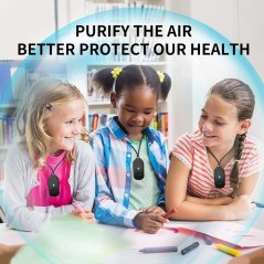 Wearable Anion Air Purifier Necklace Generator Air Cleaner Mini Portable Travel Size