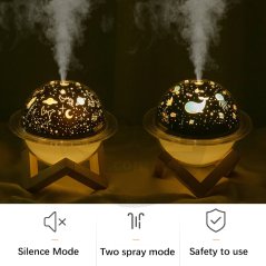 Moon Light Ocean and Sky Humidifier USB Night Light Rechargeable Bedroom Air Purifier
