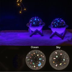 Moon Light Ocean and Sky Humidifier USB Night Light Rechargeable Bedroom Air Purifier