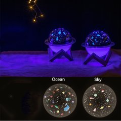 Moon Light Ocean and Sky Humidifier USB Night Light Rechargeable Bedroom Air Purifier