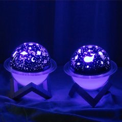 Moon Light Ocean and Sky Humidifier USB Night Light Rechargeable Bedroom Air Purifier