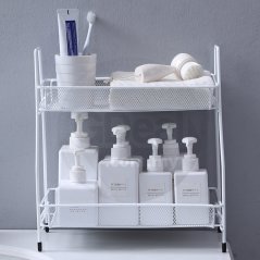 GTE 2 Layer Iron Cosmetic Storage Rack Desktop Storage Multifunctional Rack