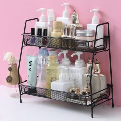 GTE 2 Layer Iron Cosmetic Storage Rack Desktop Storage Multifunctional Rack