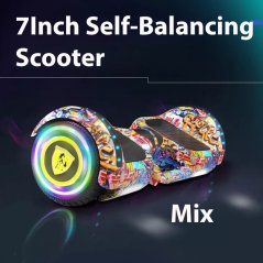 Gdeal 7 Inch Wheel Electric Hoverboard Self-Balancing Scooter LED Light With Bluetooth Speaker For Kids And Adults