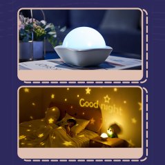 GTE Cartoon Starry Sky Projector LED Night Light Bedroom LED Light Lamp