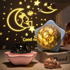 GTE Cartoon Starry Sky Projector LED Night Light Bedroom LED Light Lamp