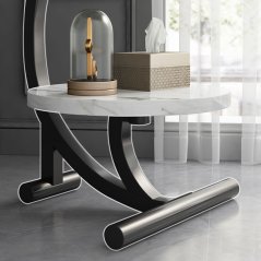 GTE Sofa Side Cabinet Simple Bedside Coffee Table Light Luxury Simple Round Table