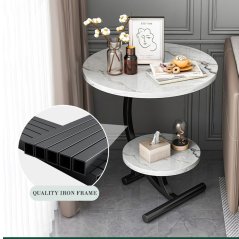 GTE Sofa Side Cabinet Simple Bedside Coffee Table Light Luxury Simple Round Table