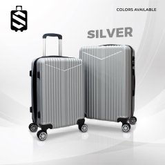 Gdeal SKY TRAVELLER SKY348 2-In-1 Premium Straight Stripes Luggage With Double Wheels (20Inch+24Inch)