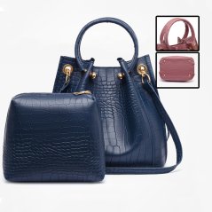 Gdeal 2pcs Women Handbag Crocodile Pattern Shoulder Bags Female Sling Casual Fashions