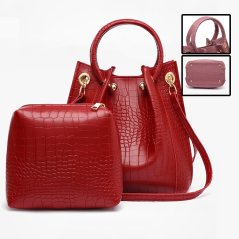Gdeal 2pcs Women Handbag Crocodile Pattern Shoulder Bags Female Sling Casual Fashions