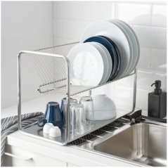 Jomz [IX] ORDNING Dish Drainer, Dish Rack 001.795.35 (Stainless Steel)