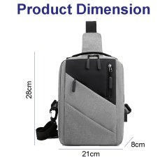 Gdeal USB Large Capacity Men Chest Bag Korean Casual Women One Shoulder Business Messenger Riding Bag