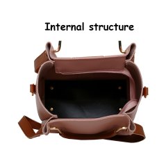 Gdeal 4-In-1 Korean Style Elegant Women Fashion PU Leather Medium Tote Bag Shoulder Bag Handbags Set (RYL-214)