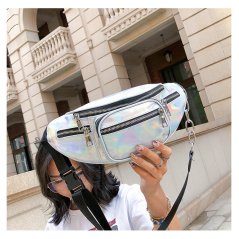 Gdeal Shiny Waist Bag Tide Chain Shoulder Messenger Bag Simple Fashion Laser Wild Chest Bag (RYL-227)
