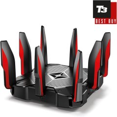 TP-Link Next-Gen WIFI 6 Gigabit Tri-Band Wireless Cable Gaming Router, 4804Mbps/5Ghz*2+1148Mbps/2.4GHz, 8 Gigabit LAN Ports, Ideal for Gaming Xbox/PS4/Steam & 4K/8K Streaming (Archer AX11000)